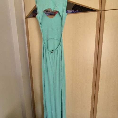 Paranoia long backless dress almost unused, turquoise, size M