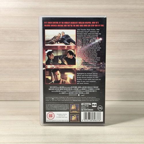 Broken Arrow Travolta VHS tape like new, genuine English edition