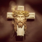 Plaster cross new, approximately 12 cm