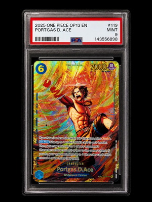 Portgas D. Ace #119 One Piece card OP13 2025 PSA 9 Mint