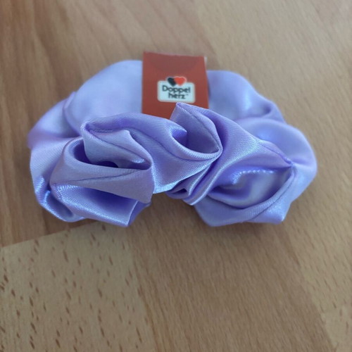 Purple satin hair scrunchie new