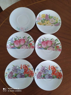Ionias fruit plates new, set of 6 vintage