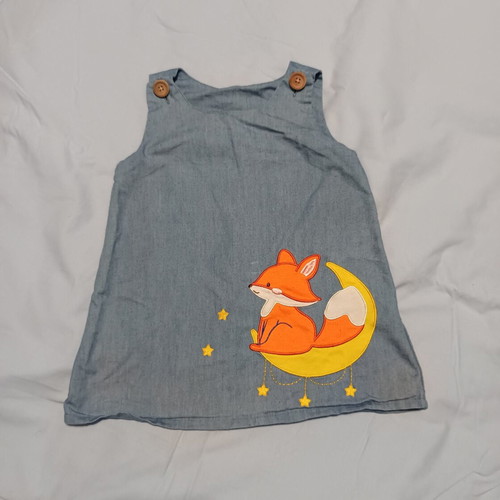 PatPat jean dress 18-24 months like new, summer print