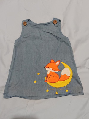 PatPat jean dress 18-24 months like new, summer print
