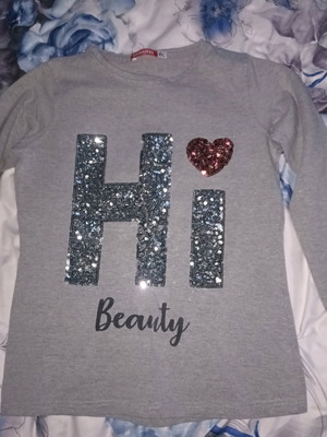 Energiers blouse 14 years with sequins gray like new