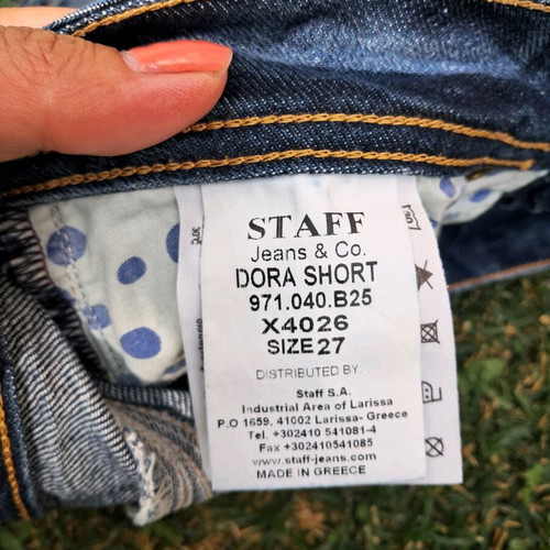 Staff Jeans Denim Shorts Size 27 Like New Blue