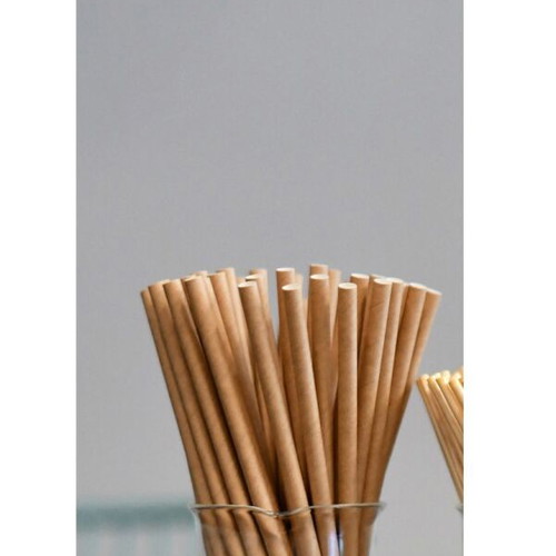 Kraft paper straws 21.6cm, new, pack of 5000 pieces