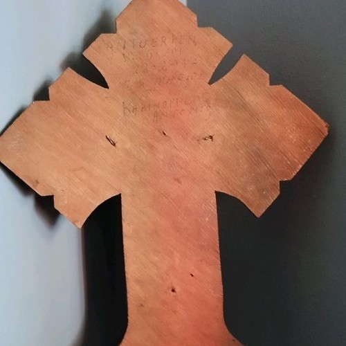 Catholic cross used, old with wood damage