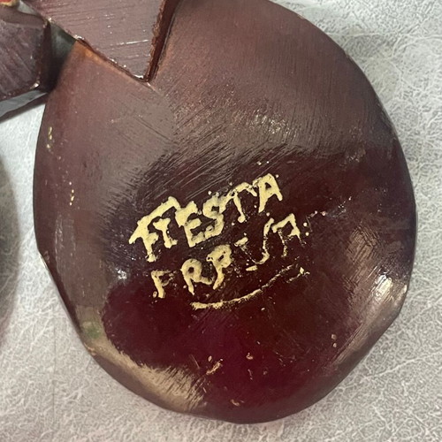 Hand-Painted Wooden Castanets Fiesta Brava used