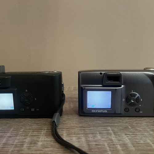 Olympus digital cameras used, pack of 2 with memory included