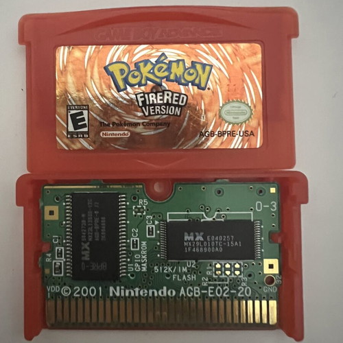 Pokemon FireRed Nintendo Game Boy Advance game with 22 shiny