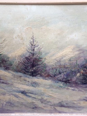 Spyros Daglaridis painting oil on hardboard like new