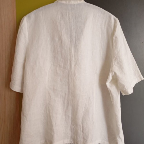 Linen women's shirt size L/XL, white