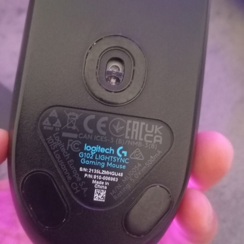 Logitech G102 Lightsync RGB Gaming Mouse used, 8000 DPI