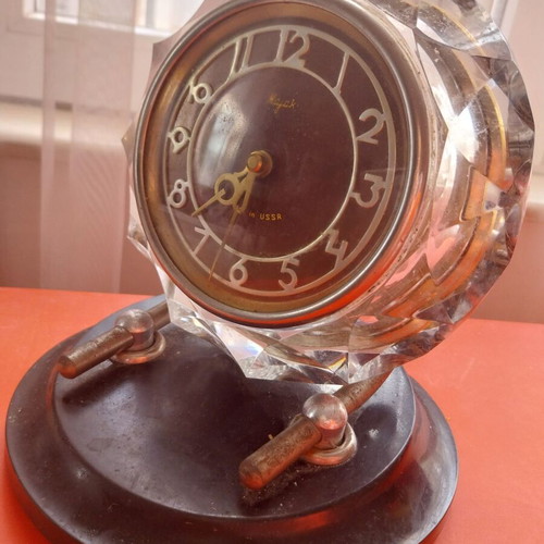 Mechanical Russian Mayak clock used, table