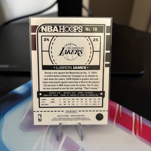 2024-25 Panini NBA Hoops LeBron James #18 card like new