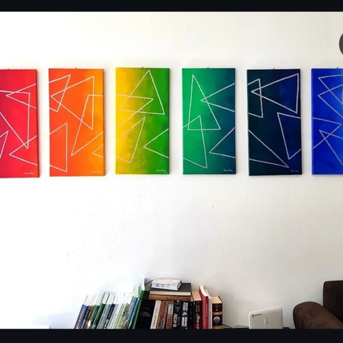 Handmade paintings new, modern acrylic with varnish