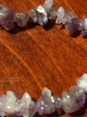 Amethyst necklace new, handmade with purple stones