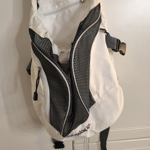 Marsipos for Small Dogs used, white with black details and pockets