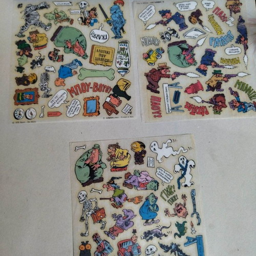 Greek stickers from the 70s, set of 7