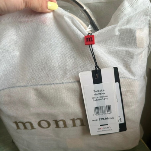 Monnari crossbody and handbag new, beige with pink