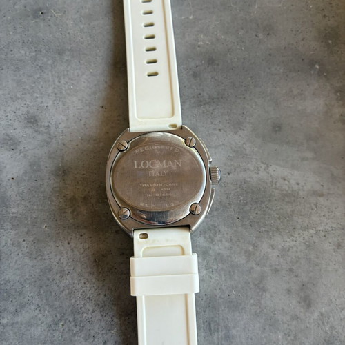 Locman Unisex Watch with Silicone Strap, Titanium Case, Like New