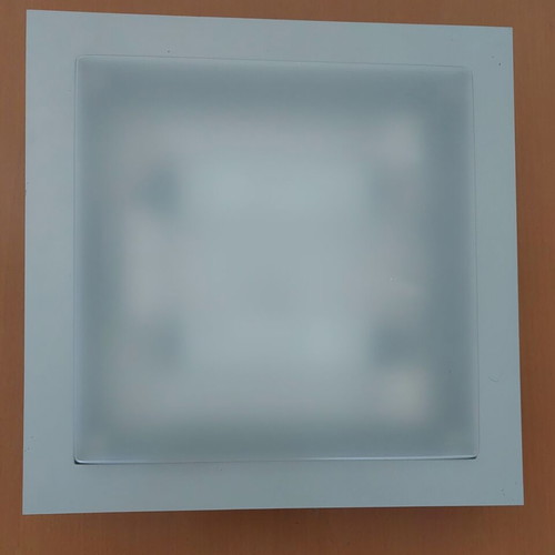 Ceiling light like new, silver matte frame, 42x42cm