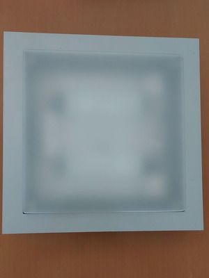 Ceiling light like new, silver matte frame, 42x42cm