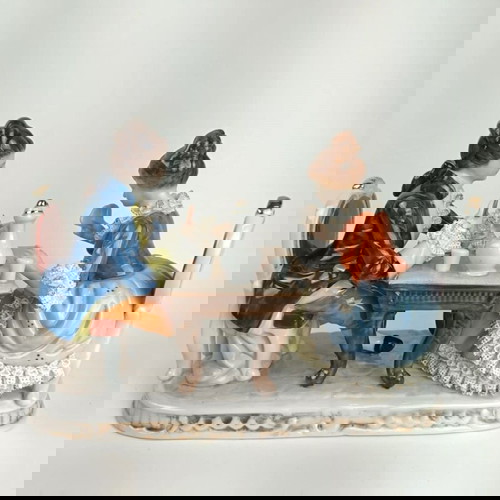 Μεγάλο παλιό πορσελάνινο διακοσμητικό σε στυλ Dresden σε άριστη κατάσταση