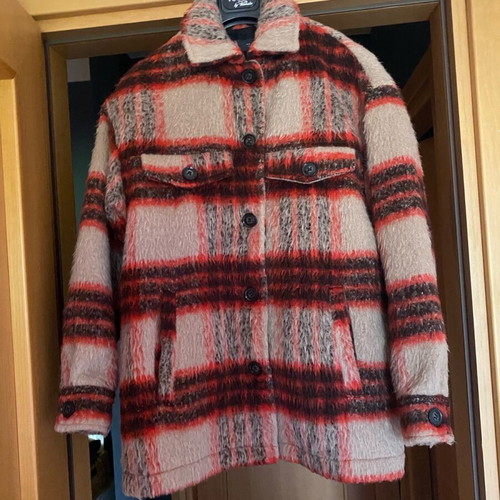 Zara short checked jacket like new, shirt style