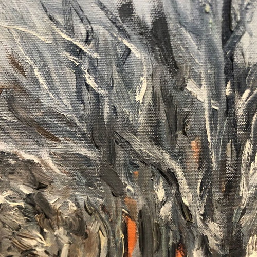 Vivienne oil painting 1971 "Horse Riding in Hude Park"