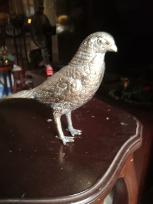 Bronze pheasant sculpture like new