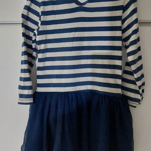 Breeze girls dress like new, size 2-3 years, white and blue