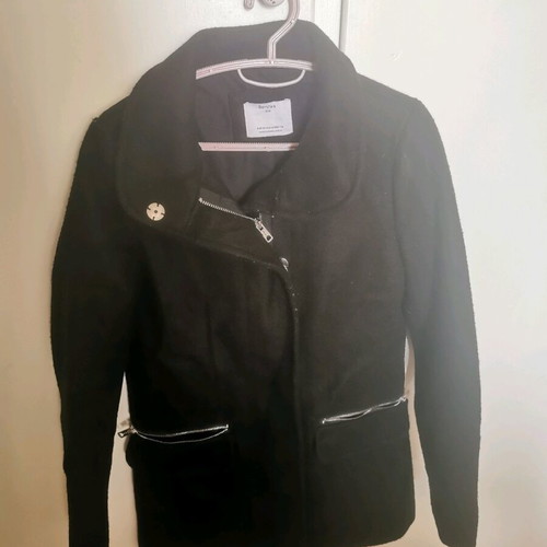 Bershka coat like new, black, size XS
