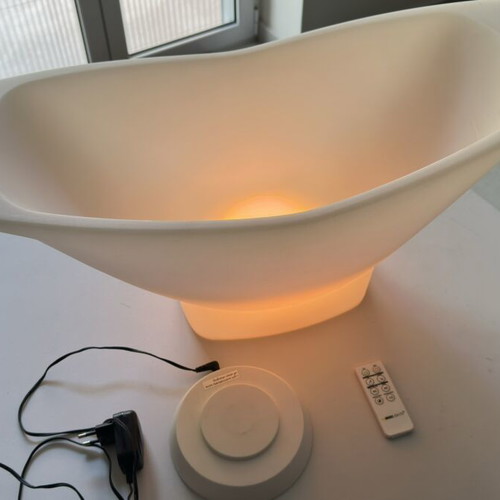 Rgb illuminated champagne bucket like new with remote and charging base