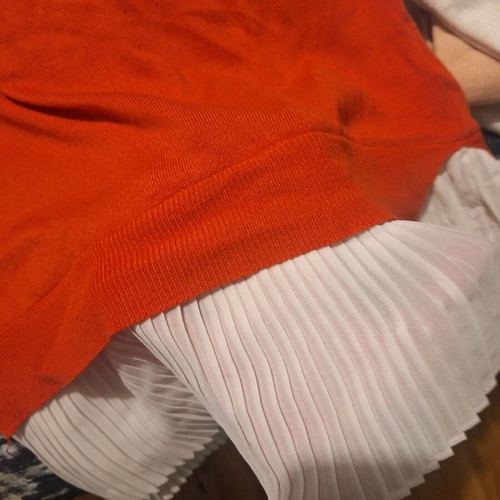 Compania Fantastica orange pullover like new, size M