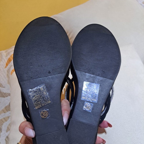 Platform sandals with black and silver laces with strass, new