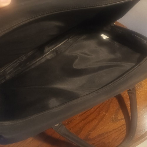Laptop office bag like new, black with two large zippered compartments