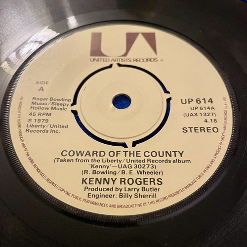 Kenny Rogers 7 Inch Vinyl Record used, country