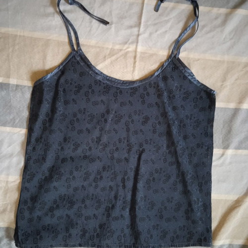 Vintage dark blue camisole with satin straps size S like new