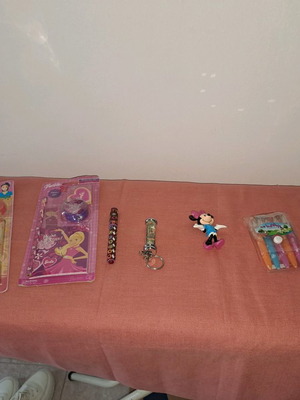 Various pencils and sharpeners with keychain and wallet new
