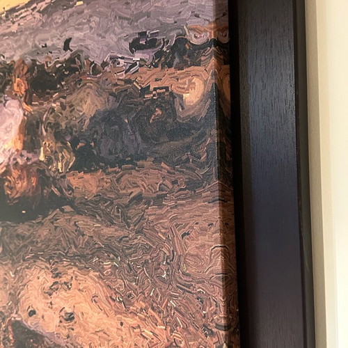 Triptych painting with sea theme like new 140x90