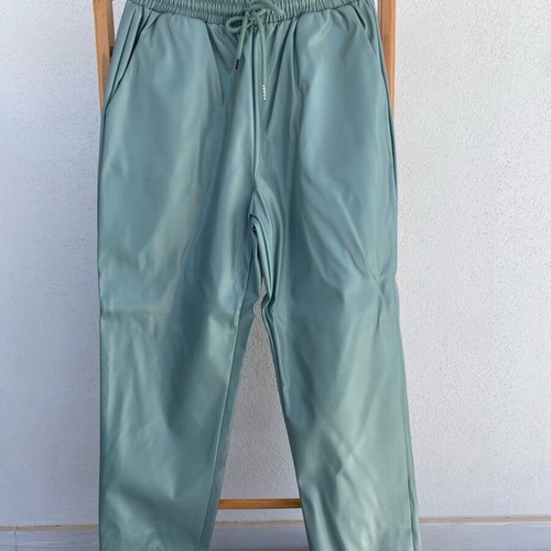 Missguided leather pants like new, gray turquoise, size S