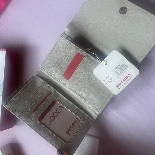 Doca wallet new, silver and gray