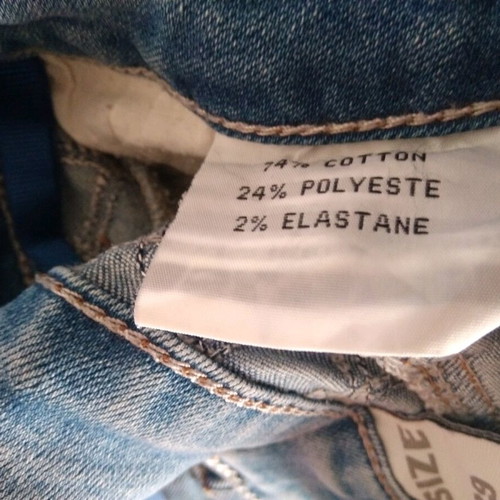 Women's stonewashed denim No29 used, elastic fitted style
