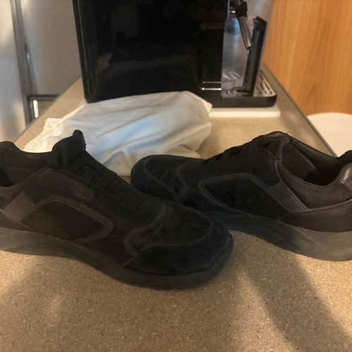 Geox casual shoes used, size 42.5, black, leather and suede