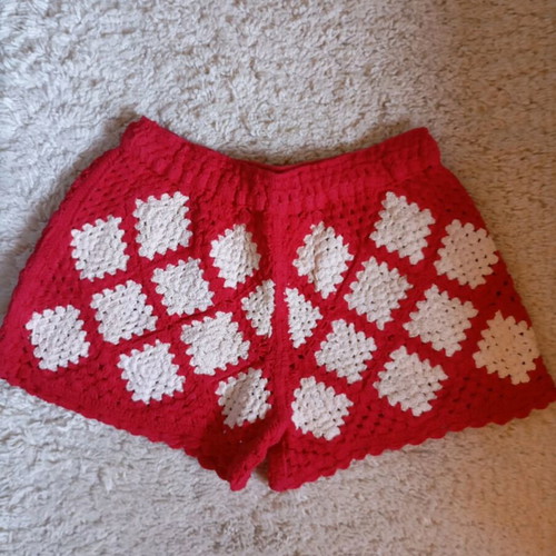 Zara Crocket set knit polo and shorts red with white, like new