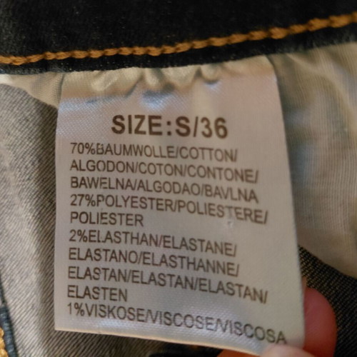 Jeans flared with metallic buttons, size S, blue, new