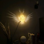 Wall light owl 3d printed new, white