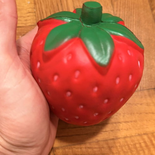 Strawberry-shaped stress relief sponge used with minor defect